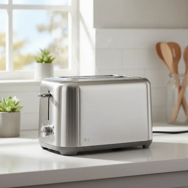 New toaster emitting a faint burning smell during its initial use.